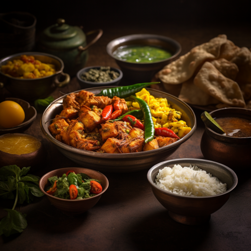 rustic indian cuisine feast